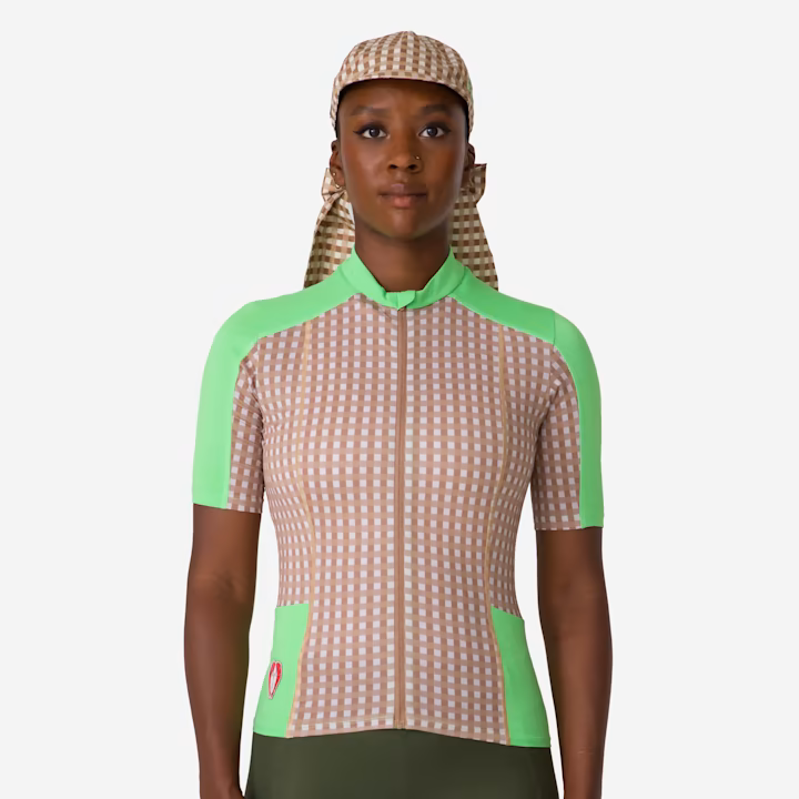 Gingham Print/Summer Green