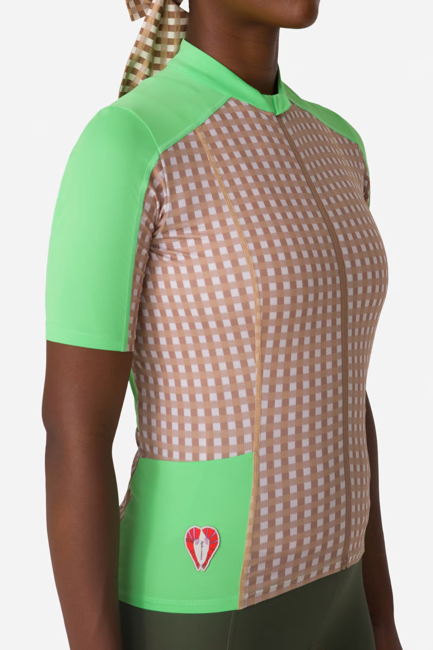 Gingham Print/Summer Green